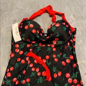 Rosegal Retro Cherry Swimsuit